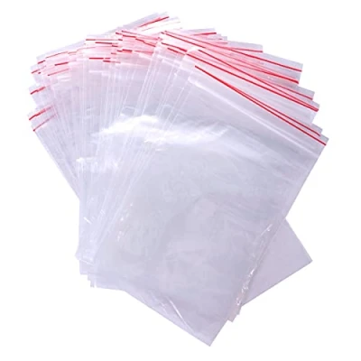 Afbeelding van Pakomat zakken met ritssluiting, 100 stuks, transparante kliksluiting, druksluiting, geschikt voor verschillende materialen, verpakkingszakken (10 x 10 cm)