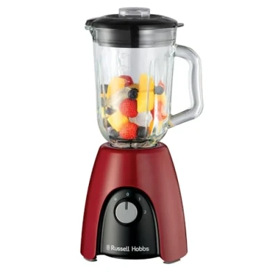 Afbeelding van Russell Hobbs Jug Blender [Smoothie Maker] Juice &amp; Baby Food (1,5L Glazen Kan, 2 Snelheden Pulse instellingen, Roestvrijstalen Messen, BPA vrij, 850W Piekvermogen) Desire 27120 56