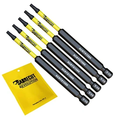 Afbeelding van 5 x SabreCut SCTX1589_5 89 mm T15 TX15 magnetische slagschroevendraaier Bits Set Torx Heavy Duty Compatibel met Dewalt Milwaukee Bosch Makita en meer