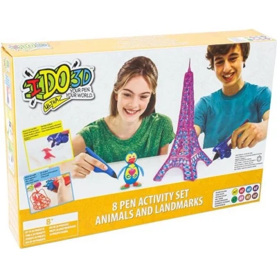 Afbeelding van IDO3D Ultra, doos met 8 tubes, creatieve hobby&#039;s, 3D tekenen, nieuwe gelformule die snel droogt