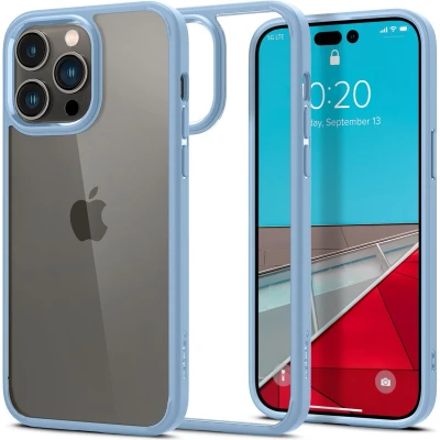 Afbeelding van Apple iPhone 14 Pro Hoesje Kunststof Spigen Hardcase/Backcover Blauw Telefoonhoesje Shockproof/Valbescherming