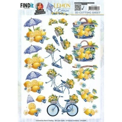 Afbeelding van 3D Cutting Sheets Yvonne Creations Lemon Breeze Bike