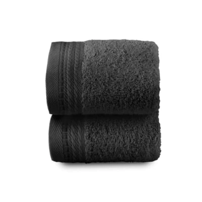 Afbeelding van Top Towel Premium grote badhanddoeken 2 gezichts of bidendoekjes, 30 x 50 cm, 100% katoen, 600 g, zwart