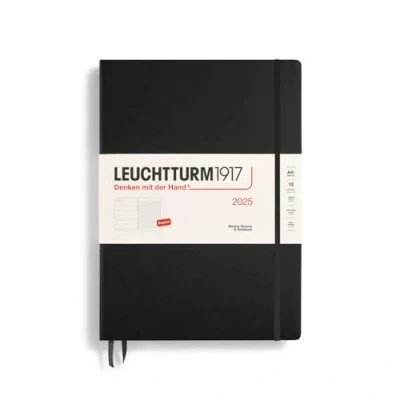 Afbeelding van LEUCHTTURM1917 370730 weekkalender &amp; notitieboek Master (A4+) 2025, zwart, Engels
