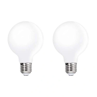 Afbeelding van LED E27 Edison Screw Globe G80 gloeilamp 4 W, equivalent aan 40 melkachtig wit, 3000 K warmwit, 400 lumen, 360 stralingshoek, niet dimbaar, verpakking van 2