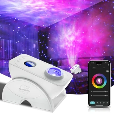 Afbeelding van Blubbel Smart Led Starry Sky Projector, 3D App/Control Alexa and Google Assistant, Starlight Projector for Kids Adults, Night Lamp, Galaxy Blue Laser