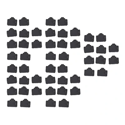 Afbeelding van KVSERT Ethernet Hub Port RJ45 Anti Dust Cover Cap Protector Plug 50Pcs Zwart