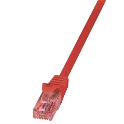 Afbeelding van LogiLink CQ2034U RJ45 Netwerkkabel, patchkabel CAT 6 U/UTP 1.00 m Rood Vlambestendig, Snagless 1 stuk(s)