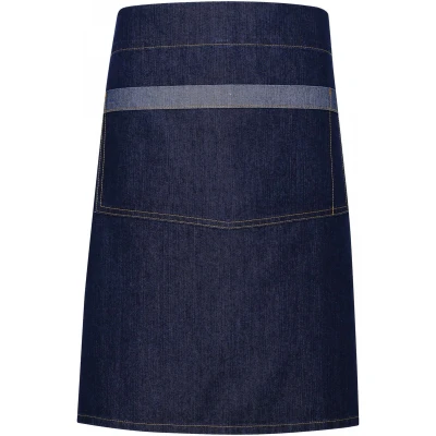 Afbeelding van Premier Domain Contrast Denim waist apron PR128 Indigo