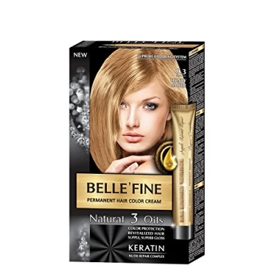 Afbeelding van Belle`Fine No.9.3 honing amber haarkleur crème met Keratine, Argan, amandel en olijfolie