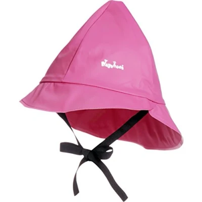 Afbeelding van Playshoes Baby regenmuts, wind en waterdichte uniseks muts voor jongens meisjes met katoenen voering, roze (18 roze)., 49 cm