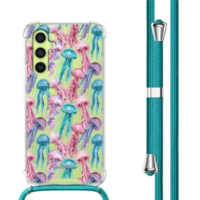 Afbeelding van Samsung Galaxy A34 (5G) Hoesje Kunststof iMoshion Softcase/Koordhoesje/Backcover Jellyfish Watercolor Telefoonhoesje