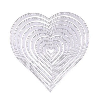Afbeelding van U horizon 10Pcs LIEFDE Hart Snijden Dies, DIY Scrapbooking Metalen Embossing Stencil Voor Album Papier Kaart Art Craft