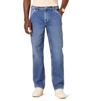 Afbeelding van Amazon Essentials Heren Relaxed Fit Workwear Jean, Medium Wash, 38W x 34L