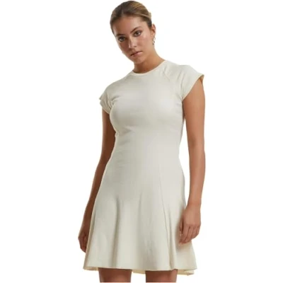 Afbeelding van Urban Classics Gebreide jurk, Dames, Maat: XS, Whitesand