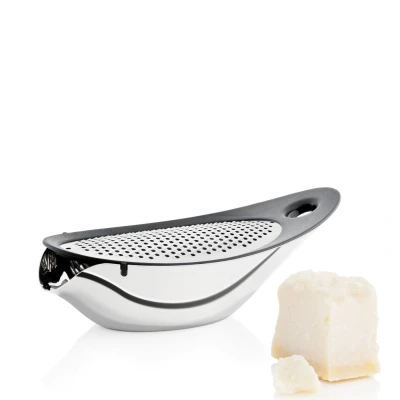 Afbeelding van Blomus Kaasrasp Navetta Met Opvangbakje Glanzend RVS 10x19,5x7cm