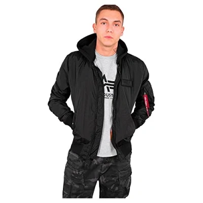 Afbeelding van Alpha Industries MA1 TT HOOD Bomberjacks black, Heren, Maat: XS, Black