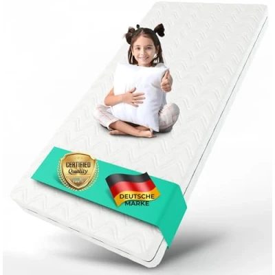 Afbeelding van ALAVYA HOME® Kindermatras 80 x 160 cm zonder hoeslaken 10 hoog I CertiPUR gecertificeerd koudschuim met wasbare overtrek hoogwaardige matras voor kinderbed jeugdmatras Made in EU