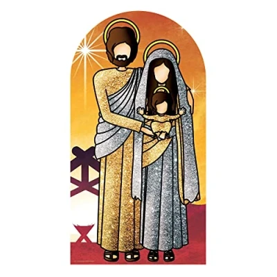 Afbeelding van Holy Religious Heilige Familie Volwassen Stand in Grootte Kartonnen Uitsnede, Karton, Meerkleurig, 174 x 93 cm