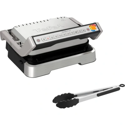 Afbeelding van Tefal Contactgrill GC773D OptiGrill 2 in 1 met grilltang intelligente grill &amp; bbq, scharnierend, 9 automatische programma&#039;s
