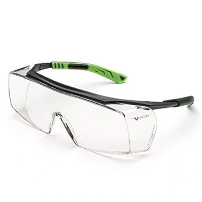Afbeelding van Univet 5X7 03 11 Overzetbril Met anti condens coating, Incl. UV bescherming Grijs, Donkergroen EN 166 DIN