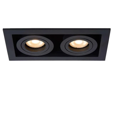 Afbeelding van Lucide inbouwspot Chimney 2 lichts zwart