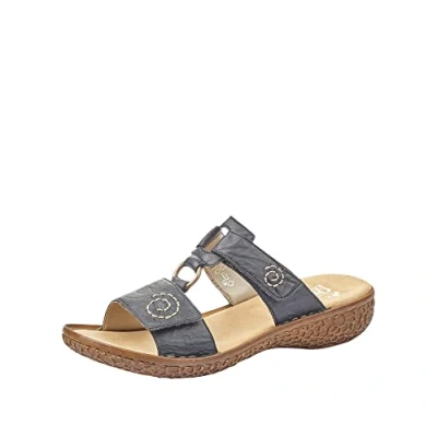 Afbeelding van Rieker Dames Slipper V69N2, vrouwen slip on, Pacific 14, 40 EU