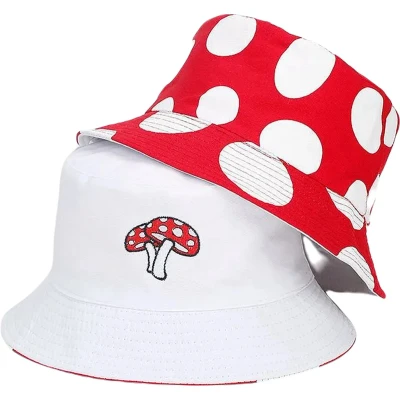 Afbeelding van Bucket Hat Paddenstoel Reversible Carnaval Vissershoed Festival