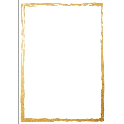 Afbeelding van Papier met motief Sigel, Golden frame, tweezijdig motief, superieure k