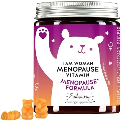Afbeelding van Hooggedoseerd complex voor de menopauze met teunisbloemolie, biotine, selenium, vitamine B complex, foliumzuur en zink uitgebalanceerde vitamines 60 stuks Bears with Benefits