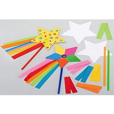 Afbeelding van Baker Ross AX416 Star Wand Kits Pack van 8, Making Kit, ideaal voor Kids Arts and Crafts