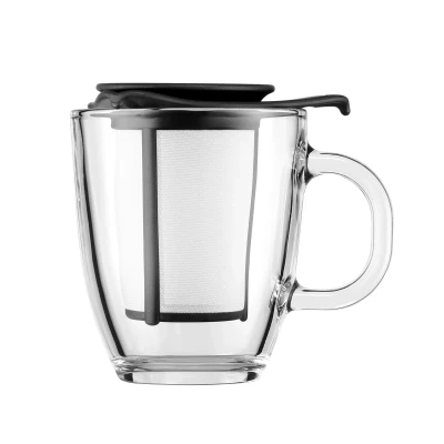 Afbeelding van Bodum Yo Theemok met Filter 0.35l Zwart