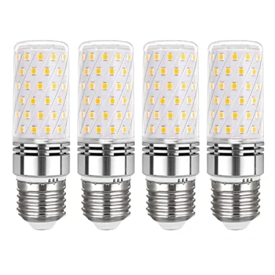 Afbeelding van Lamp E27, led, 12 W, neutraal wit, 4000 K, 1450 lm, 360 graden, komt overeen met halogeen E27 100 AC 230 V, maar voor plafondlamp, niet dimbaar, 4 stuks