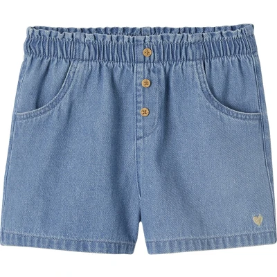 Afbeelding van Vertbaudet Lichtgewicht denim meisjesshort die gemakkelijk aan te trekken is
