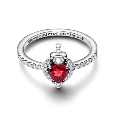 Afbeelding van Pandora Moments Disney Villains Böse Königin Ring aus Sterling Silber mit künstlichem Kristall, Größe 54, 193422C01 54