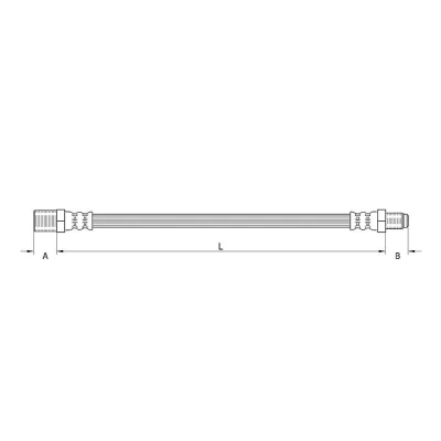 Afbeelding van METZGER 4110620 Remslang Vooras links, rechts 457mm