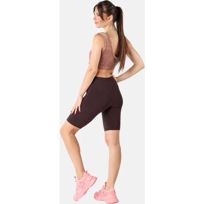 Afbeelding van Merry Style MS MS10 414 LE Dames Leggings Sport Vrijetijdsbroek Kort Viscose Sporbroek Yogabroek Bruin S