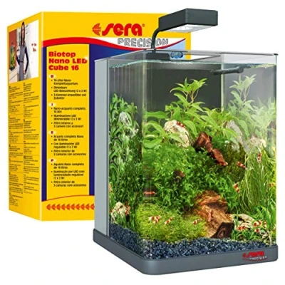 Afbeelding van Sera Nano Led cube Aquarium 30x40x30 cm 16L Grijs