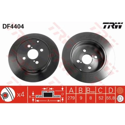 Afbeelding van Trw Remschijf DF4404