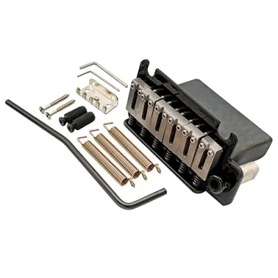 Afbeelding van Musiclily Pro 54mm 2 punts Gitaar Tremolo Brug ST stijl met Roestvrijstalen Zadels Volledig Stalen Blok voor Japan Import Strat, Zwart
