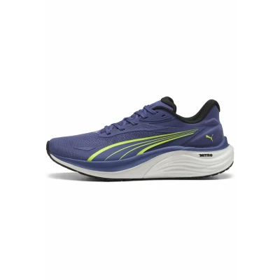 Afbeelding van Puma Electrify Hardloopschoenen voor op de weg, Heren, Maat: 43, Blue crystal yellow alert Kunststof/ textiel