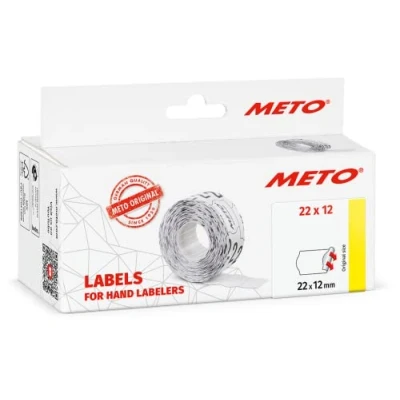 Afbeelding van Meto Basic etiketten wit 22x12mm permanente lijmlaag (6x1000 stuks)