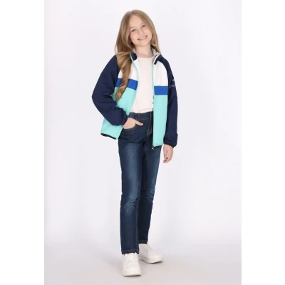 Afbeelding van Schmuddelwedda Jas voor kinderen, Maat: 128, Türkis colorblock