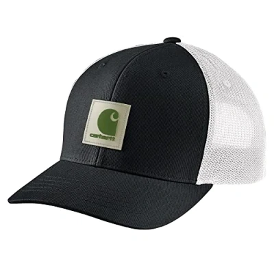 Afbeelding van Carhartt Heren Rugged Flex Twill Mesh Back Logo Patch Cap Baseball, Zwart/Arborvitae, One size