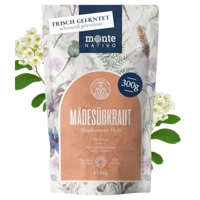 Afbeelding van Moerasspirea Thee Monte Nativo (300g) Zacht Gedroogd Kruiden Aromatisch en 100% Puur &amp; Natuurlijk Kruidenthee van Losse Bladeren Voor een Gezonde, Verfrissende Infusie
