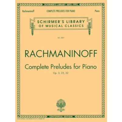 Afbeelding van Sergei rachmaninov: complete preludes for piano piano: G. Schirmer’s Library of Musical Classics