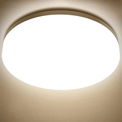Afbeelding van LVWIT 18 W ronde led plafondlamp, IP65 waterdicht, perfect voor badkamer, keuken, slaapkamer, 1800 lm, ultradun,