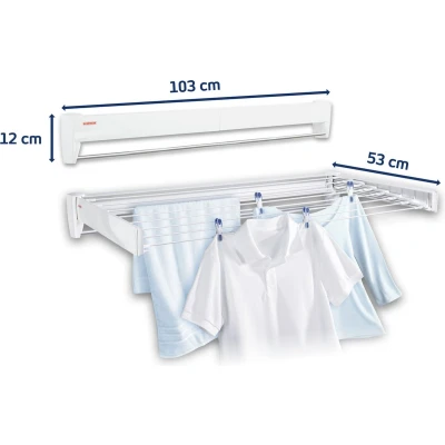 Afbeelding van Droogrek Telegant Plus 100 wandmontage wit 83100