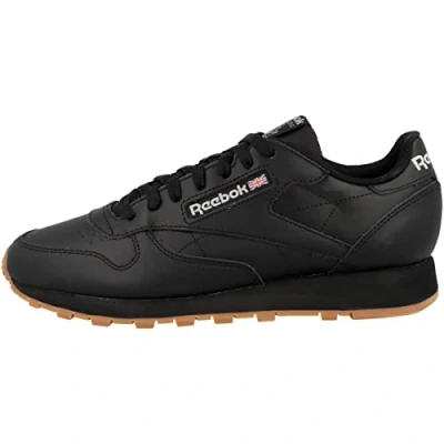 Afbeelding van Reebok Classic Leather Unisex Sneakers laag, Maat: 42.5, Core black/pure grey 5 Leer en textiel