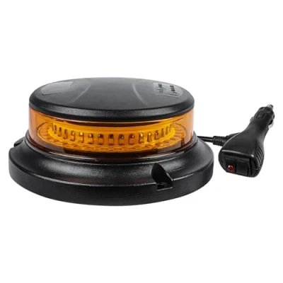 Afbeelding van AOHEWEI led waarschuwingsbakenlicht oranje, 8 knipperende en 2 roterende patronen 12 / 24V 36 delige stroboscooplamp met magnetische voet voor voertuig schoolbus tractor graafmachines vrachtwagen